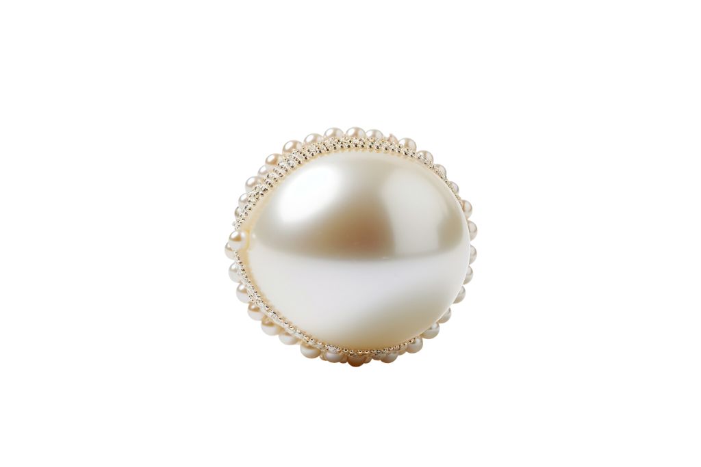 south sea pearl on white background