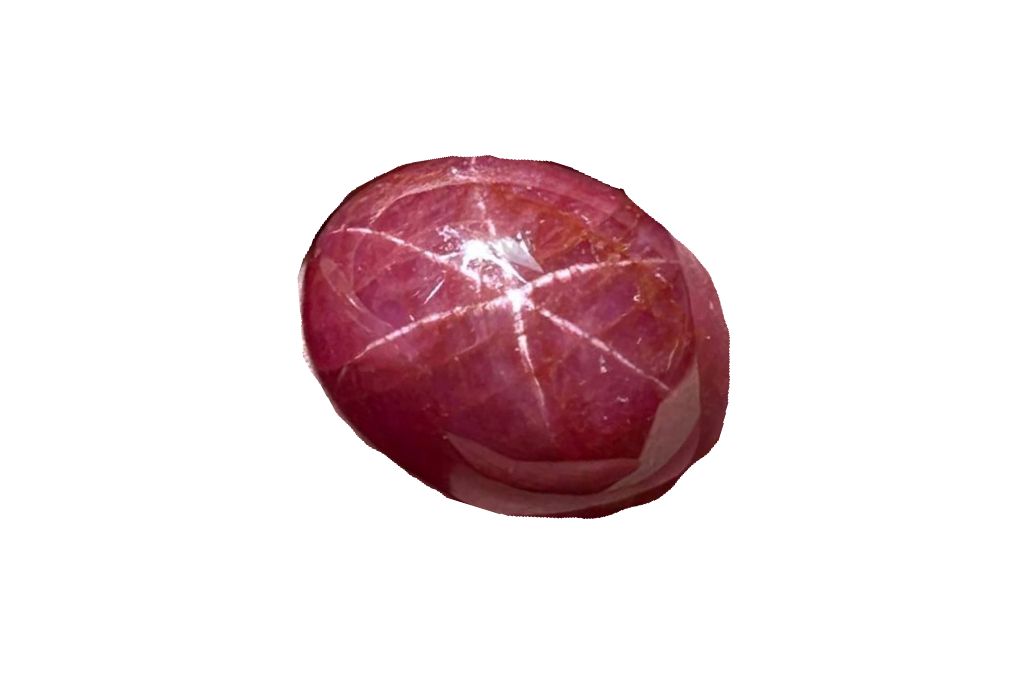 star ruby on white background