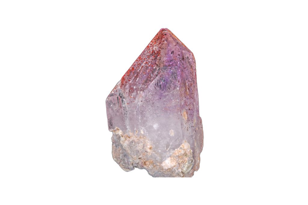 Brandberg Amethyst with white background