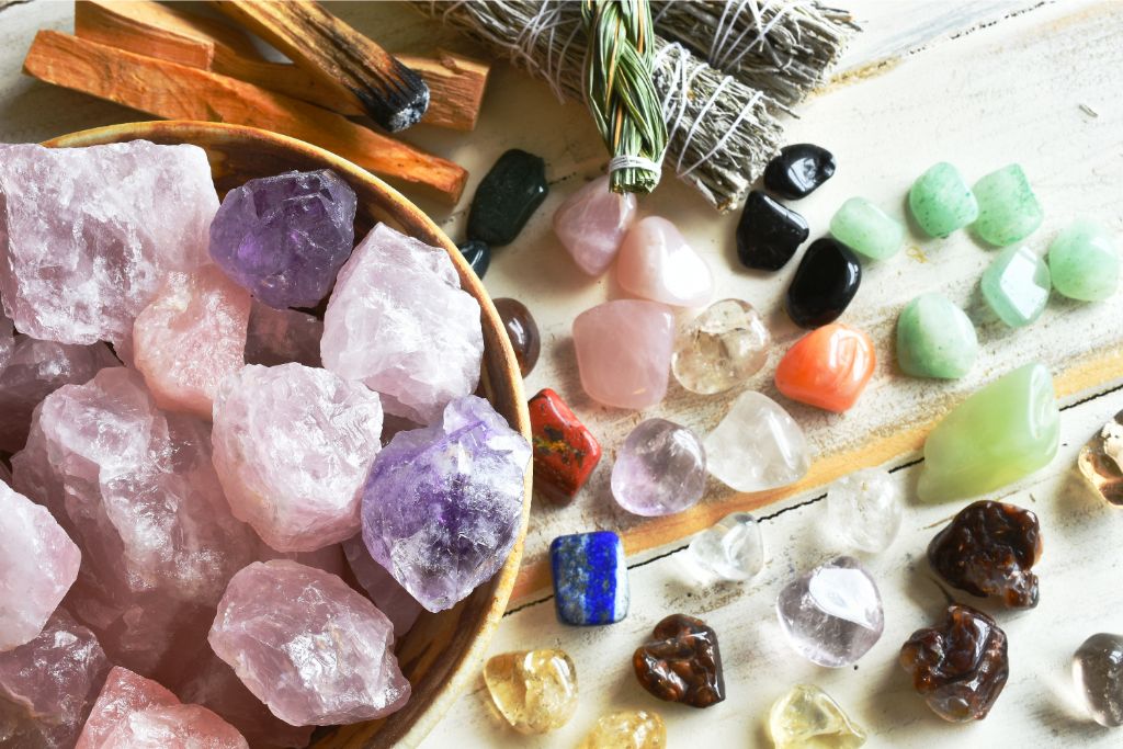Different spectrum of healing crystals