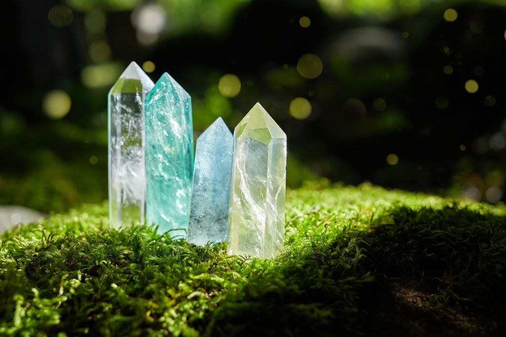 Mystical Gems and nature background