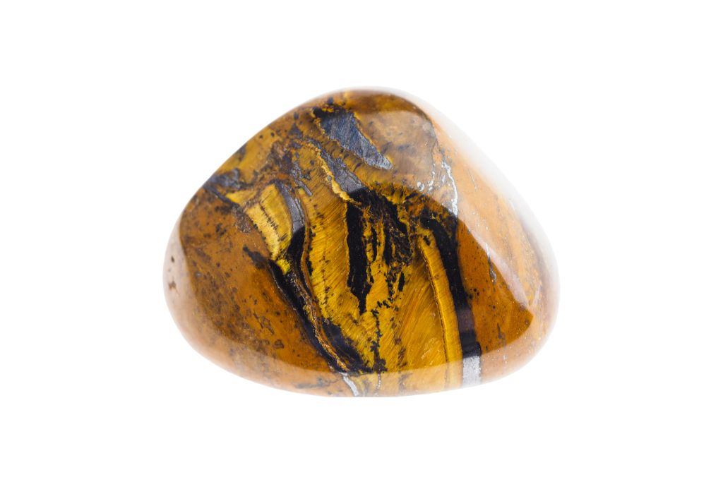 Tigers eye with white background