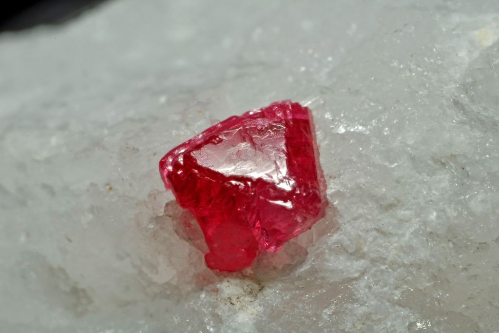 balas ruby on white stone