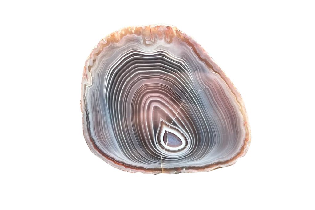 Botswana Agate on a white background