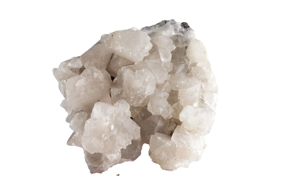 Calcite Nodules on a white background