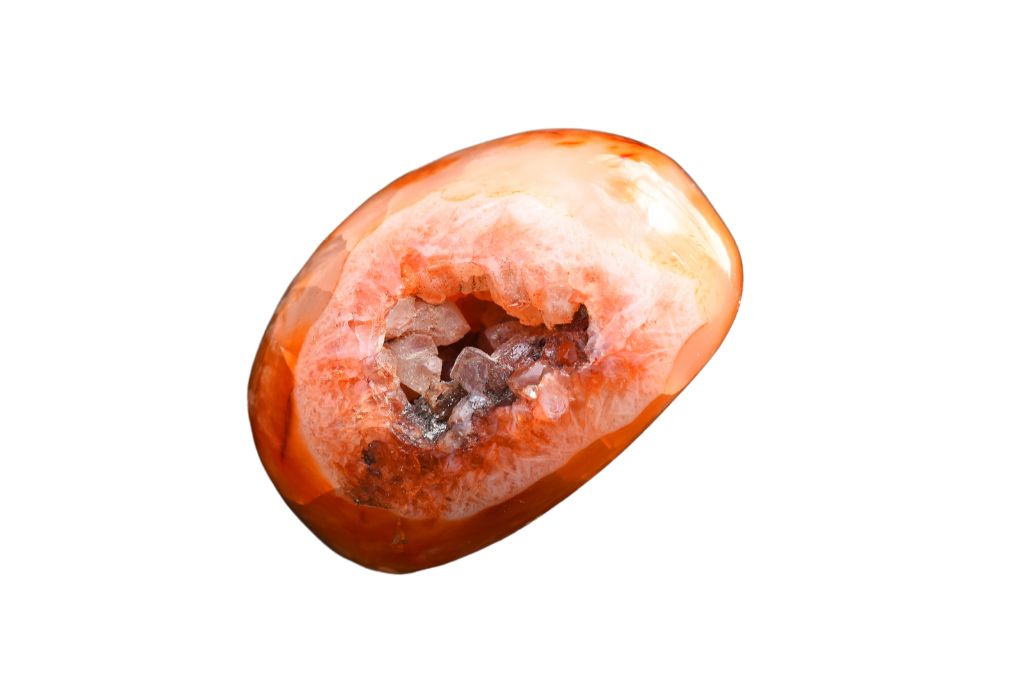 Carnelian on a white background