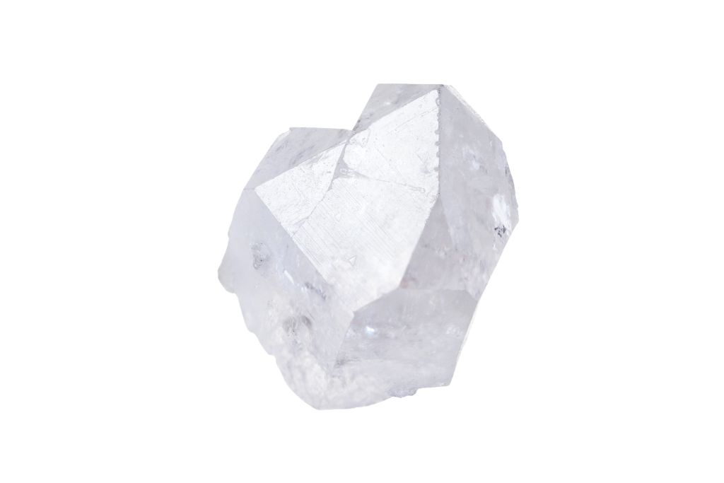 clear quartz on white background