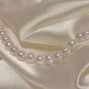Cultured Pearl on a silk cloth