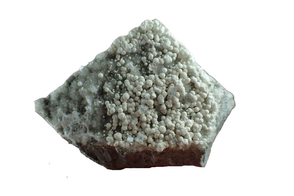 Gyrolite Nodules on a white background