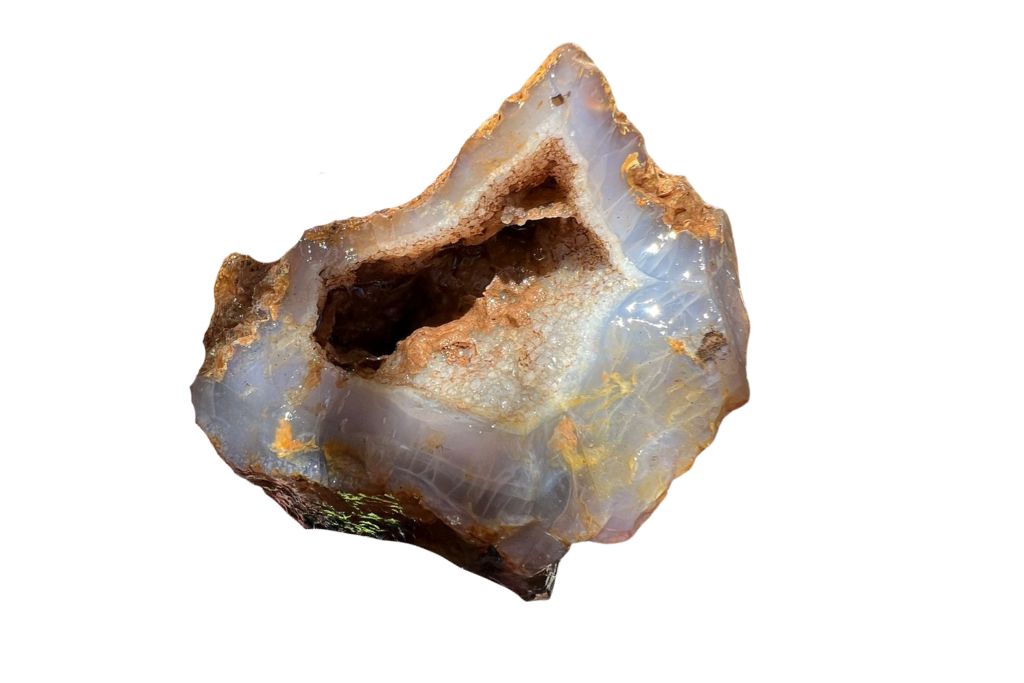 Holley Blue Agate Nodules on a white background