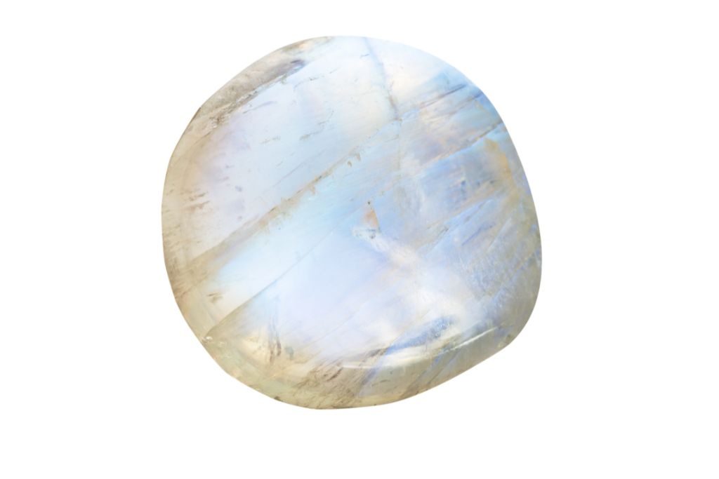 Moonstone on a white background