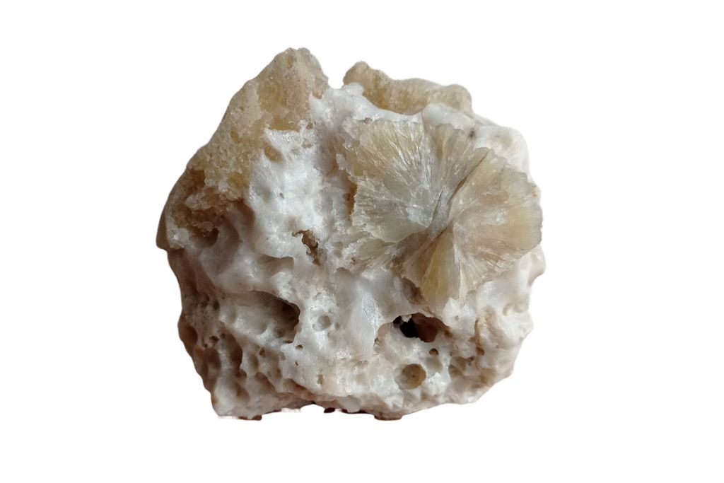 Quartz Nodules on a white background