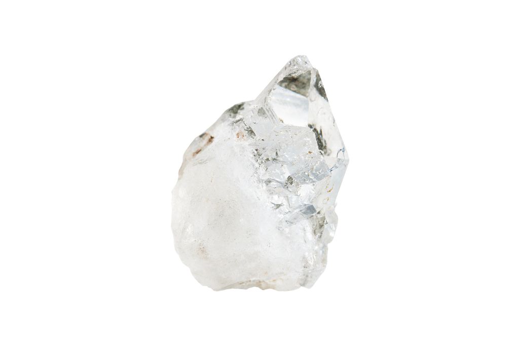 clear quartz on white background