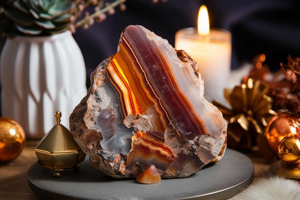 condor agate chunk on lifestyle background x no credit needed