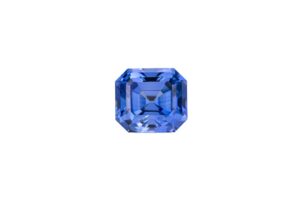 cornflower blue sapphire on white background