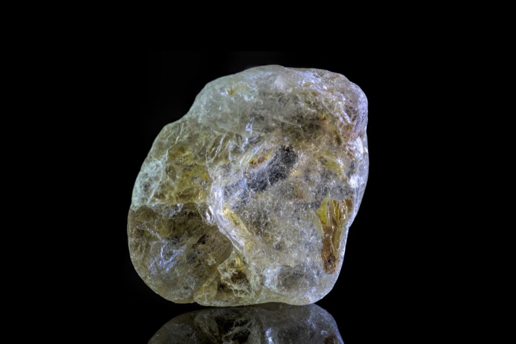 white topaz on dark background