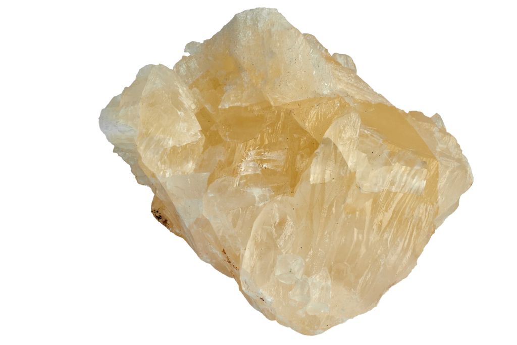 Calcite Hopper Crystal on white background