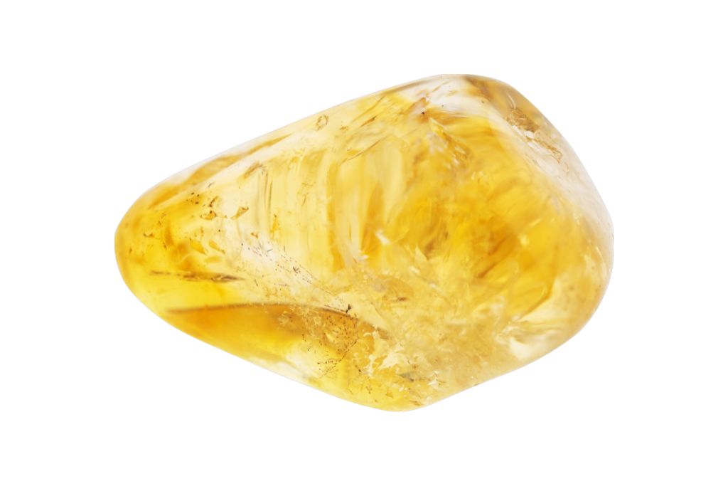 Citrine on white background