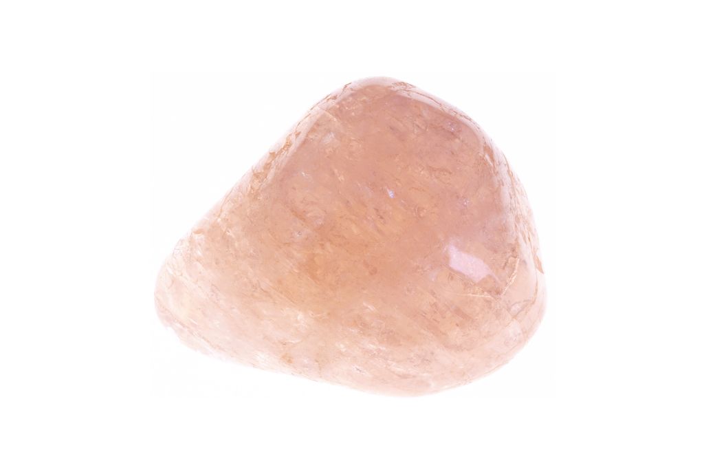 Morganite on white background