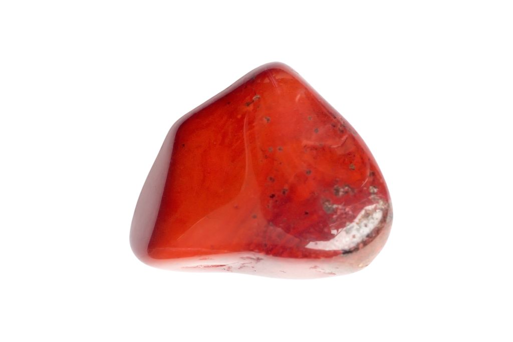 Red Jasper on white background