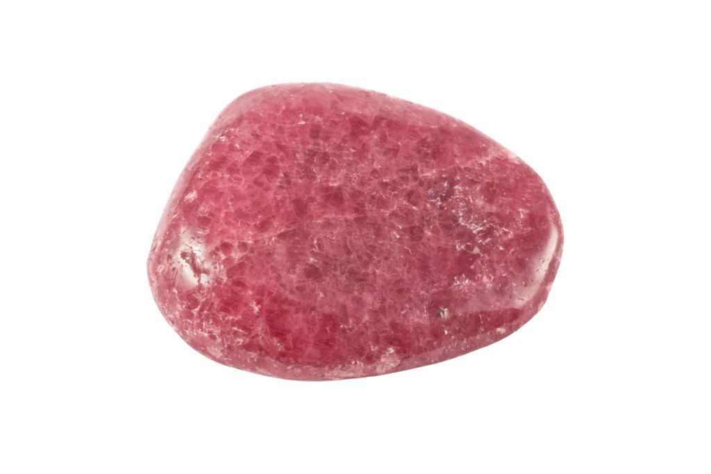 Strawberry Quartz on white background