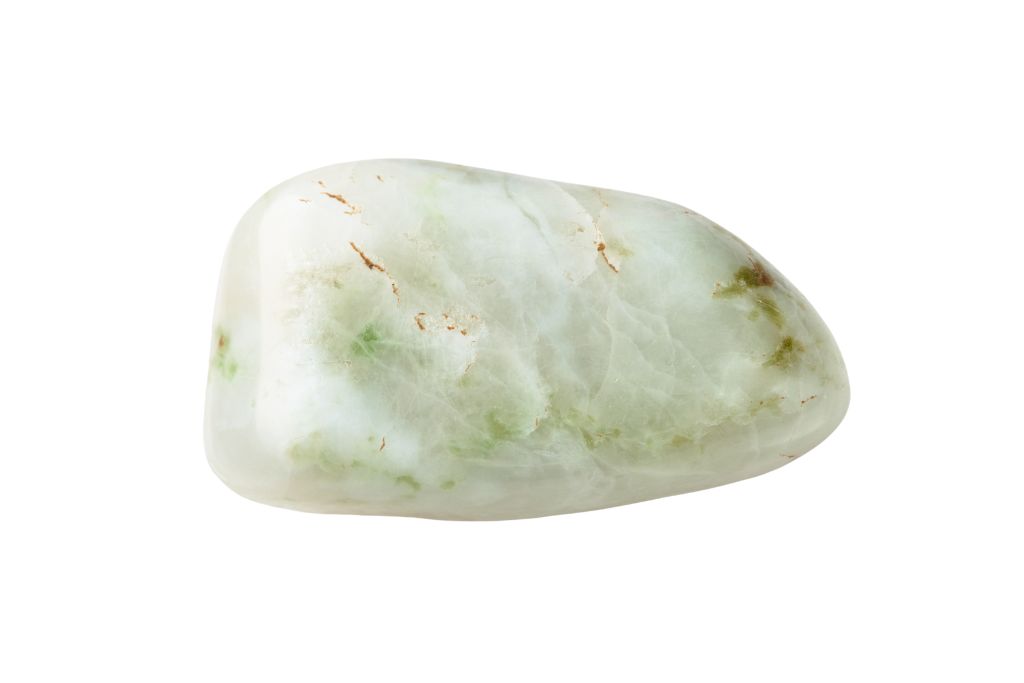 Vesuvianite on white background