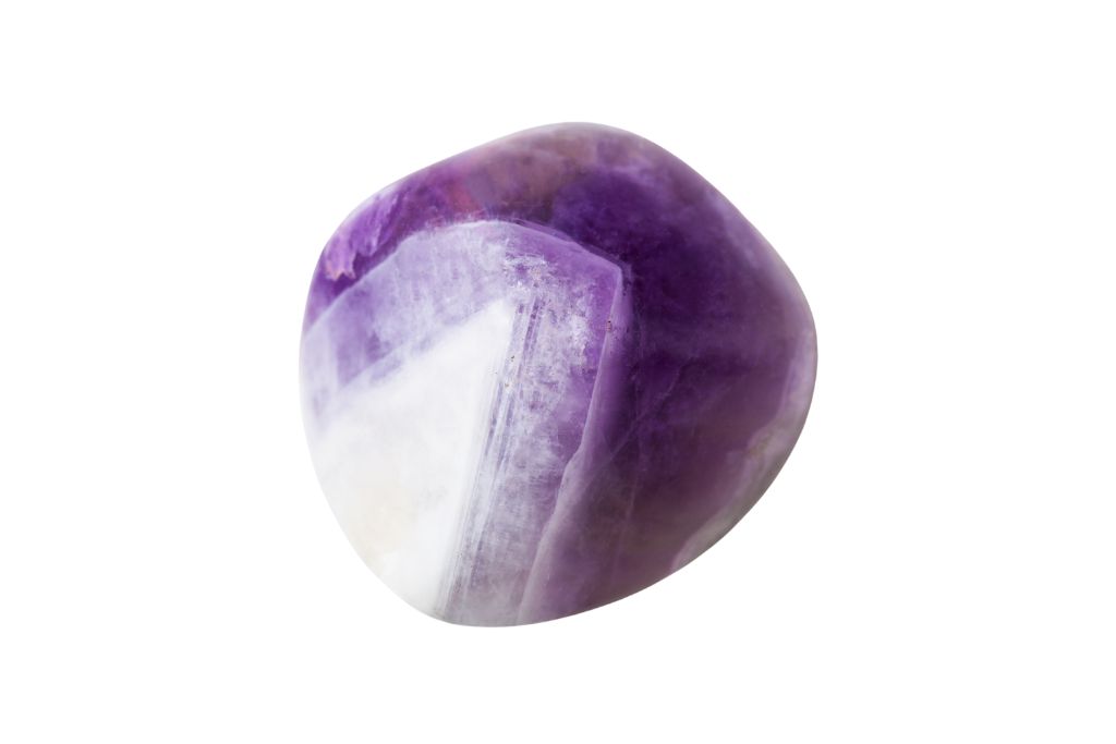 amethyst on white background