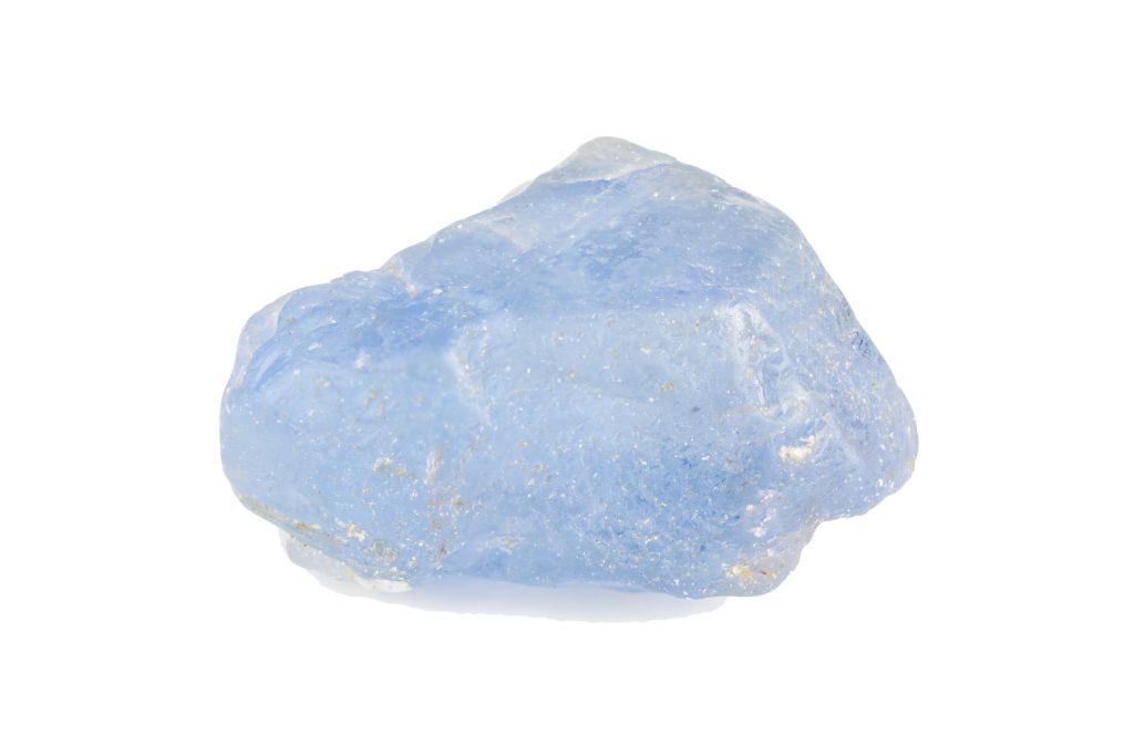 Blue Sapphire on white background