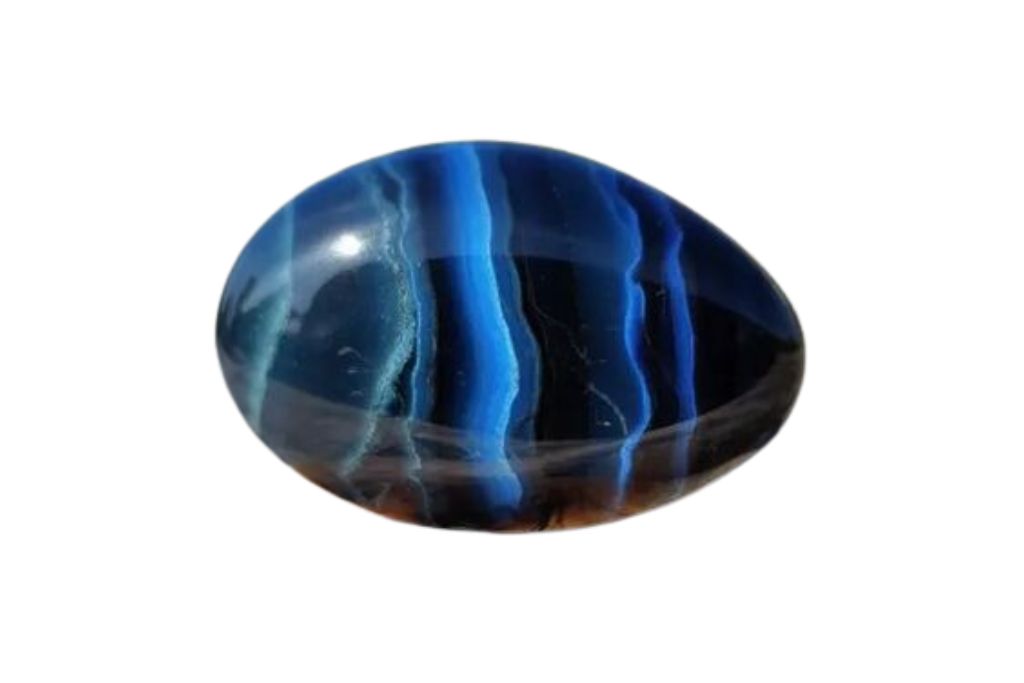 Blue Tiger's Eye on white background