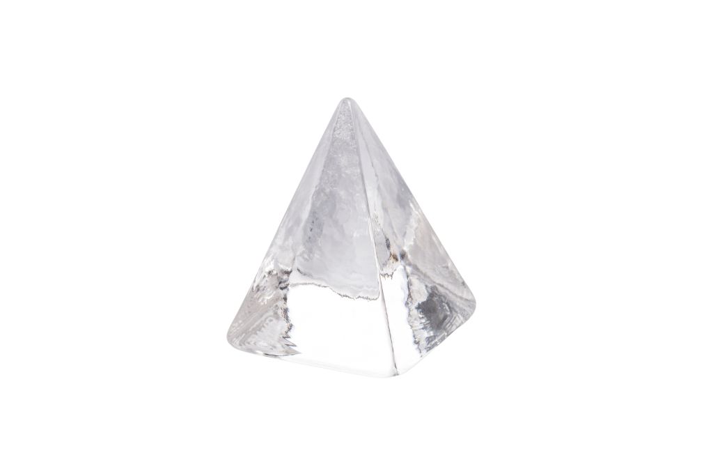 glass crystal on white background