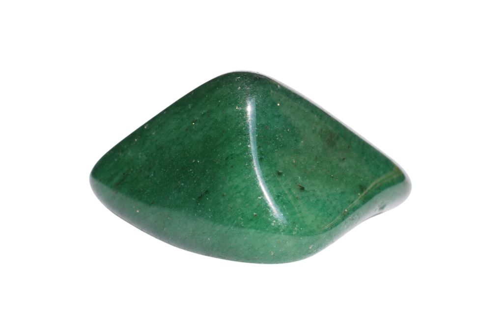 green aventurine on white background