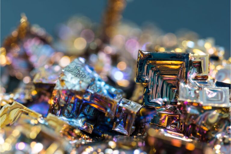 bismuth hopper on blurry background