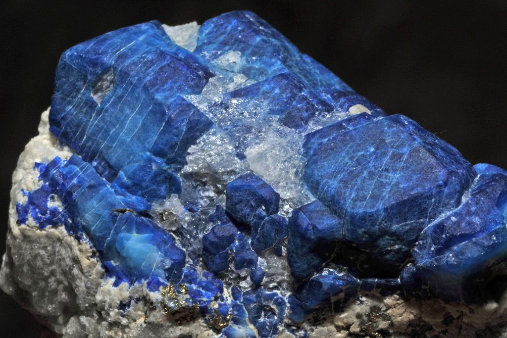 Afghanite on dark background