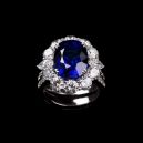 Kashmir Sapphire on a black background x Facebook x Syddall Diamonds