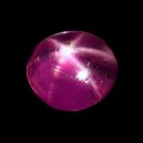 Star Ruby on a black background x Mindat