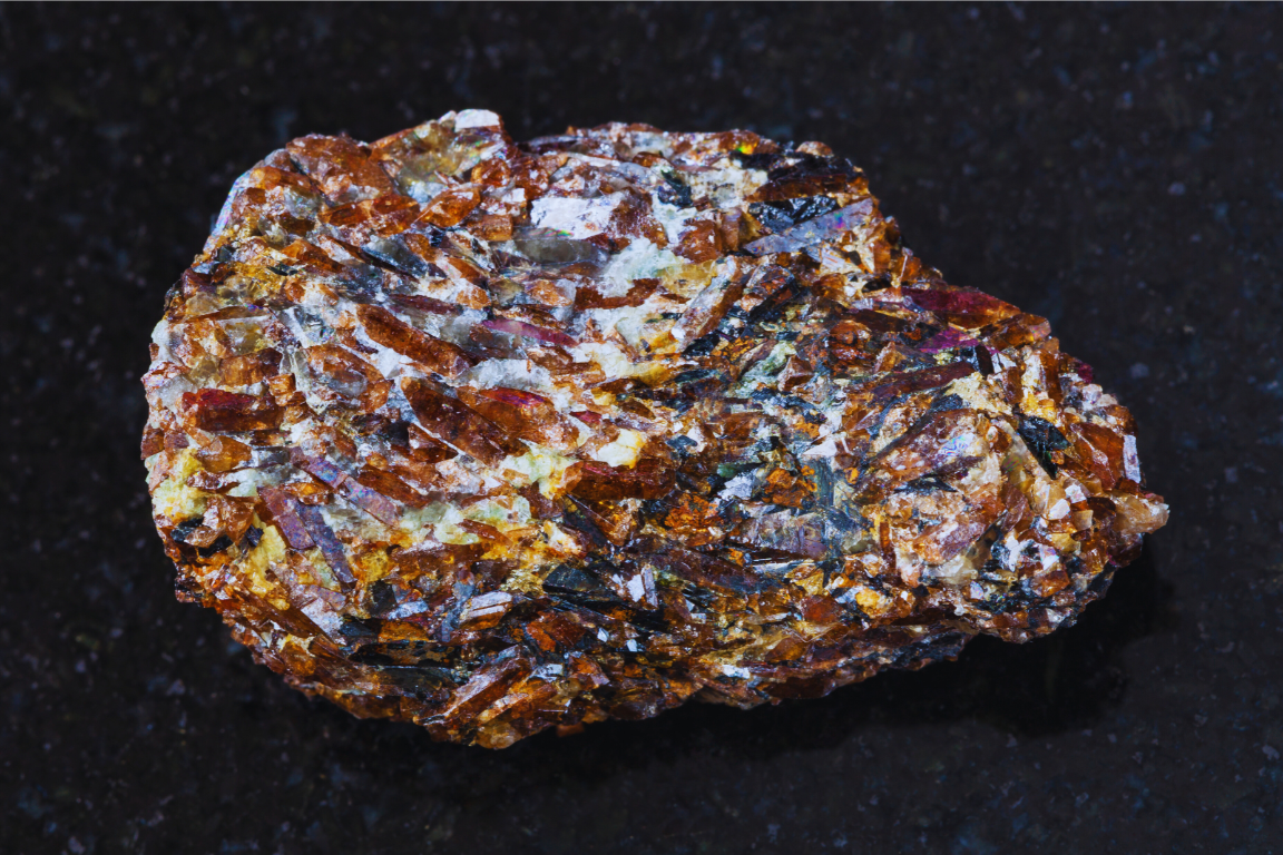 titanite on dark background