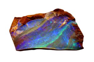 virgin valley opal on white bakground
