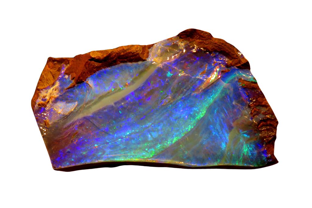 virgin valley opal on white bakground